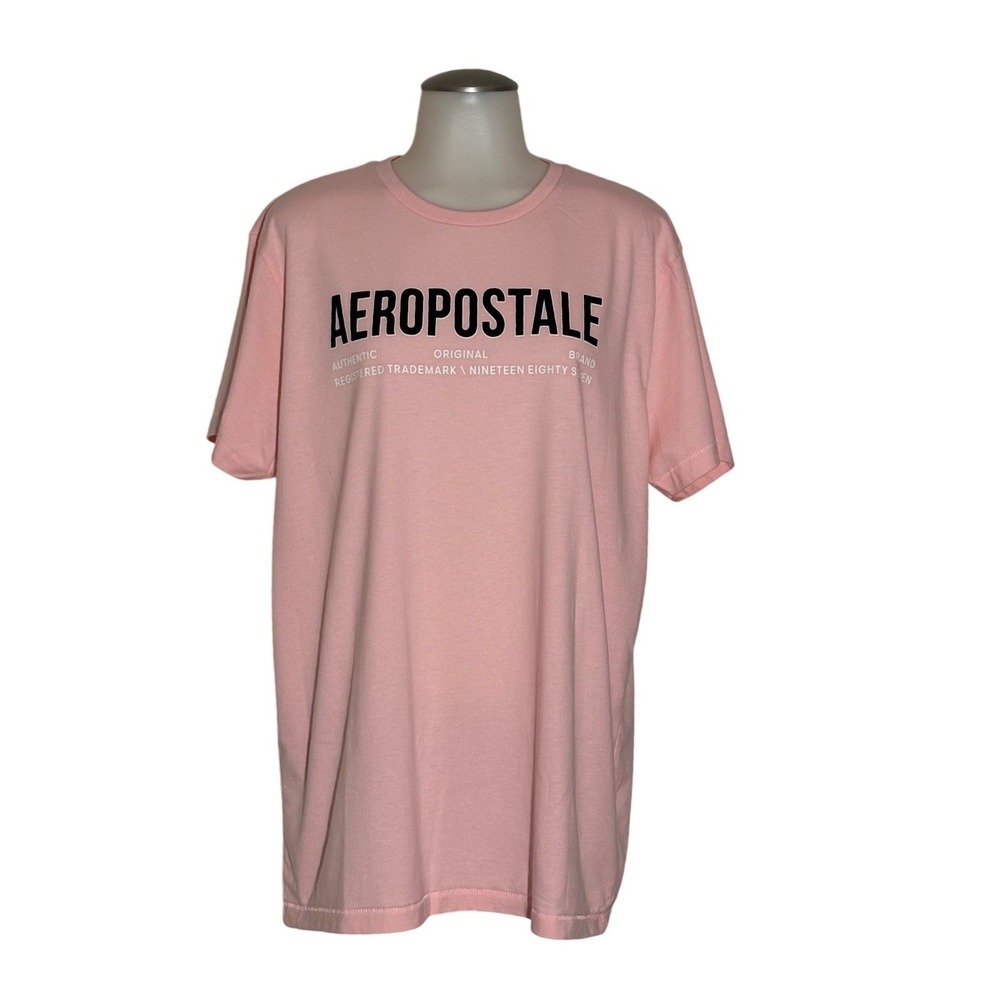 Aeropostale Graphic T-Shirt Womens Large Pink Logo‎ Short Sleeve Excellent